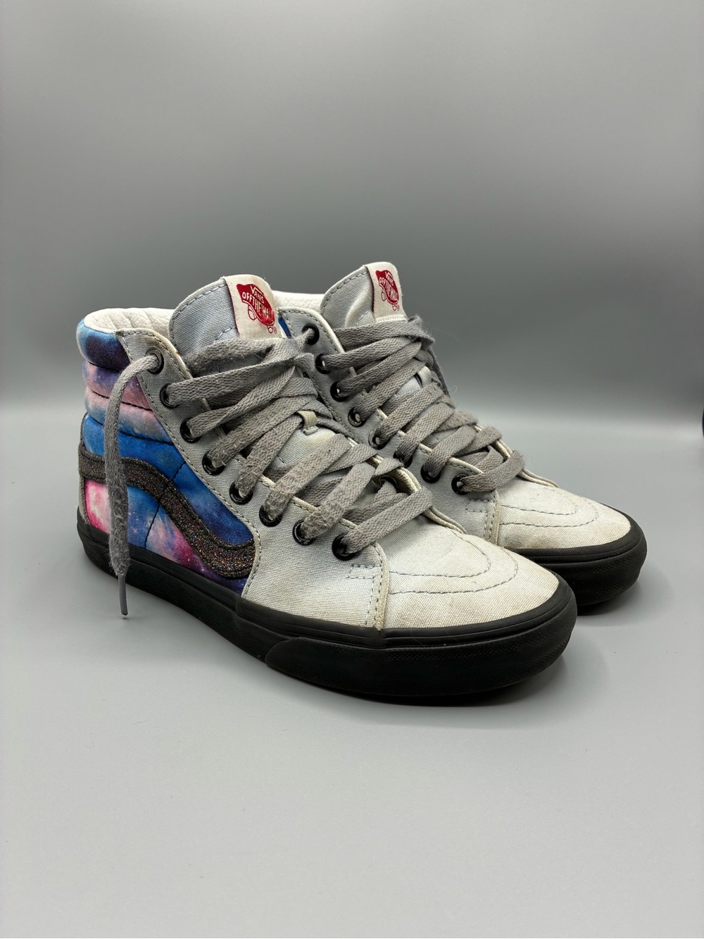 Vans Gray High-Top Sneakers with Galaxy Accent